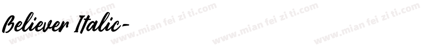 Believer Italic字体转换
